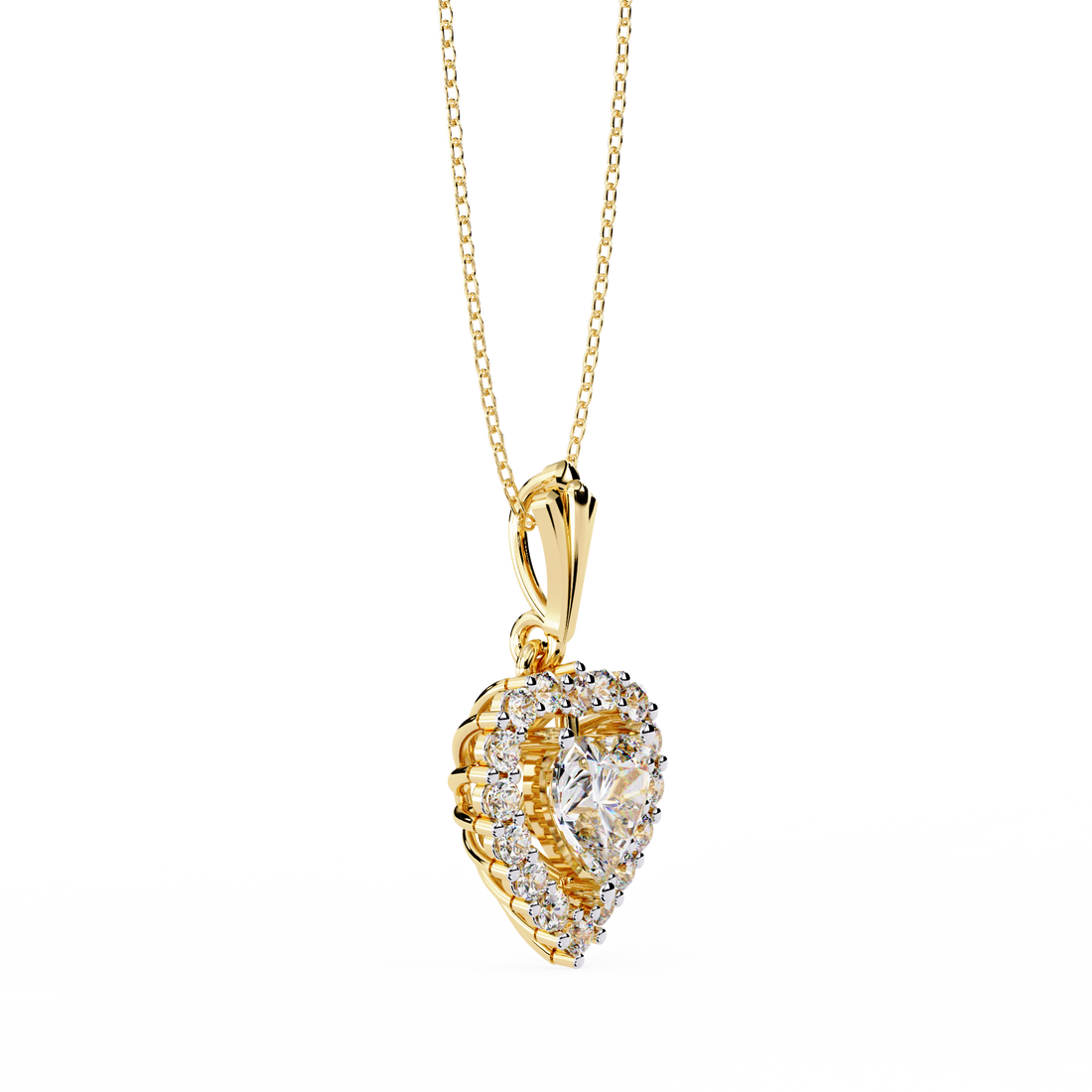 Jojo Dazzling Heart Shape Necklace | 925 Sterling Silver