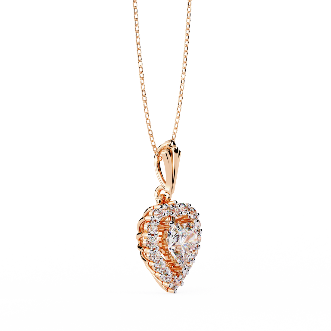 Jojo Dazzling Heart Shape Necklace | 925 Sterling Silver