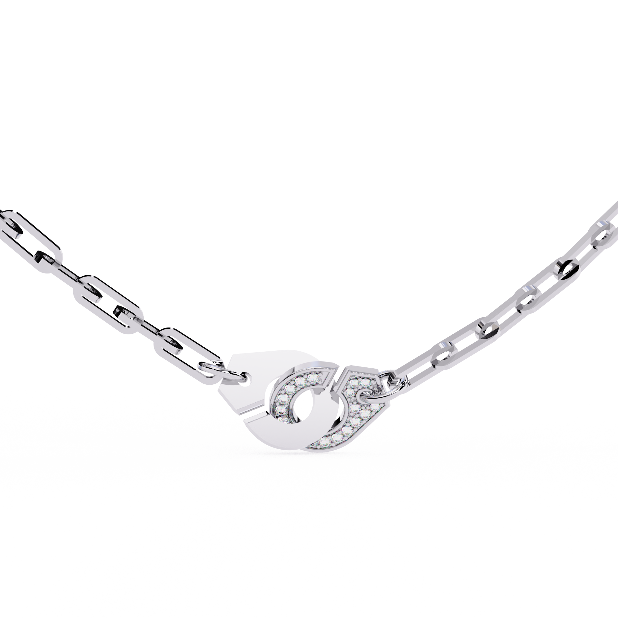 Hand Cuff Chic Necklace | 925 Sterling Silver