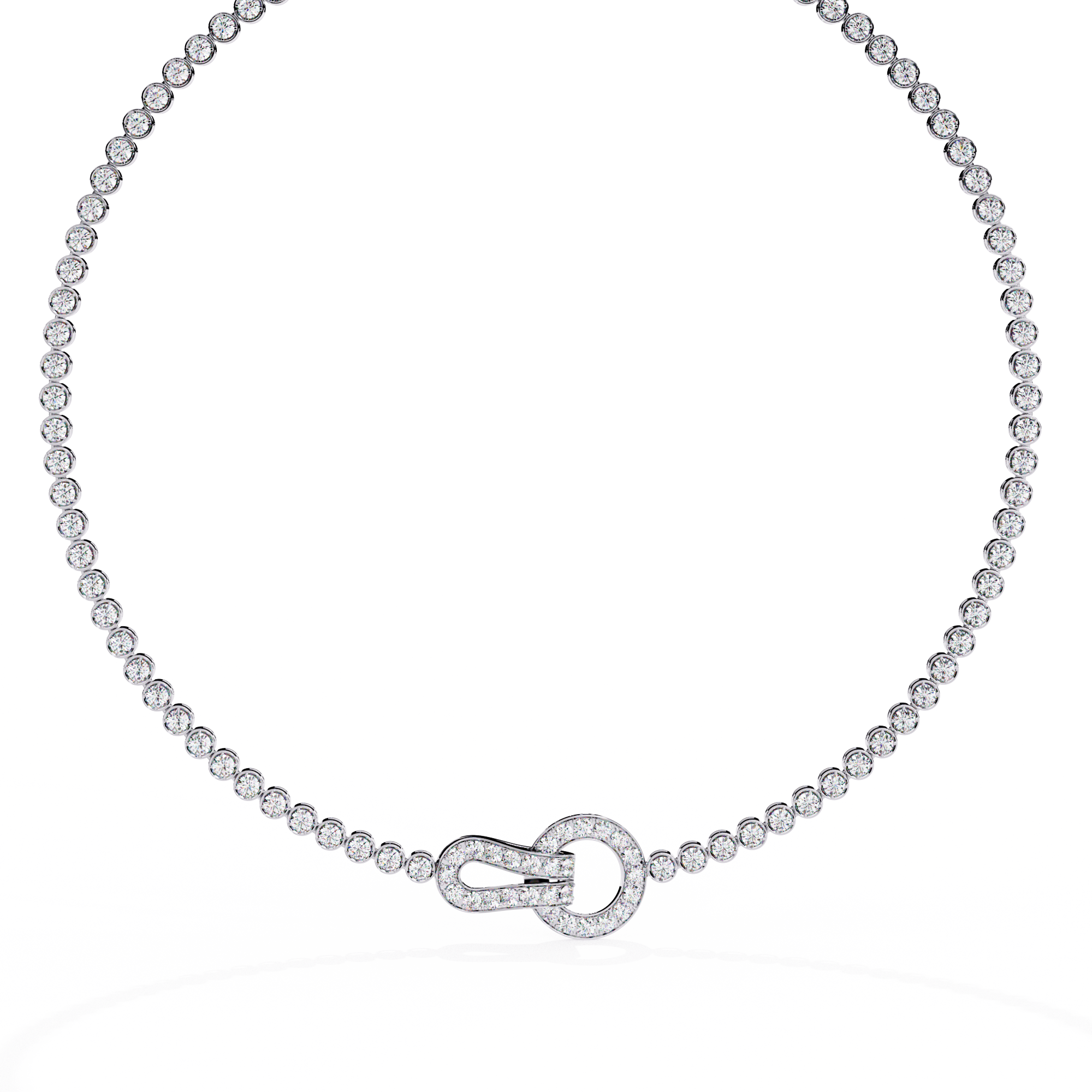 Love Interlock Tennis Necklace | 925 Sterling Silver