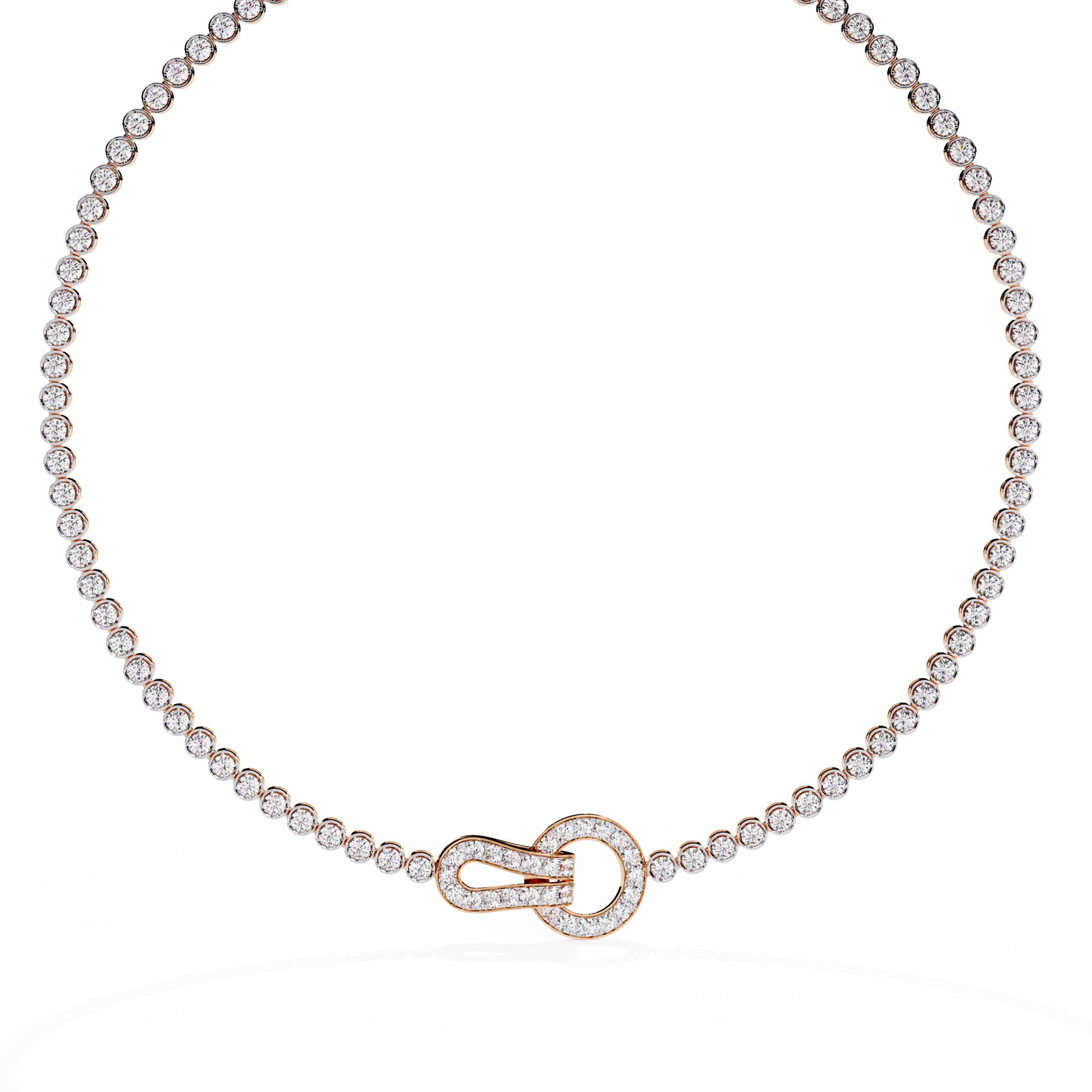 Love Interlock Tennis Necklace | 925 Sterling Silver