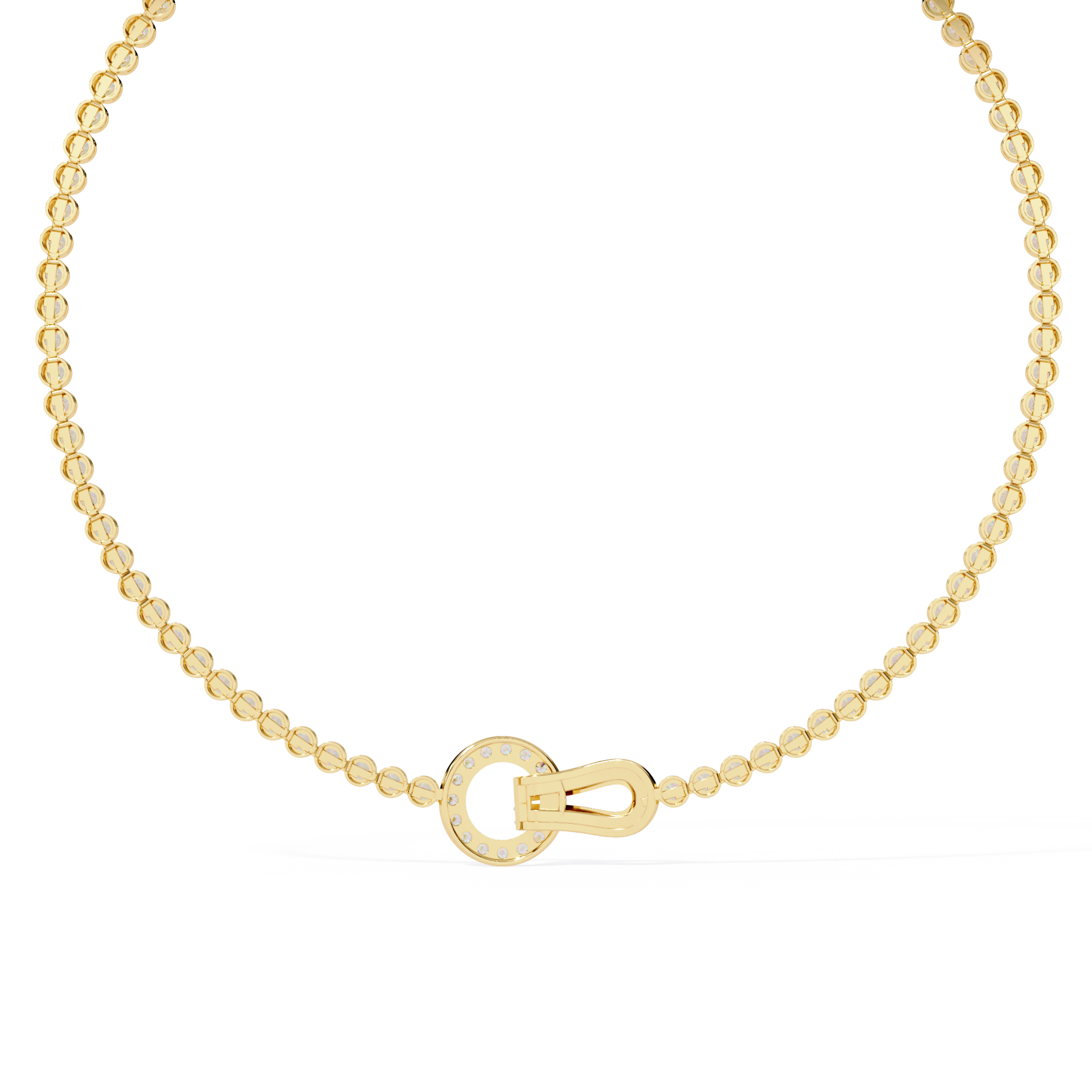 Love Interlock Tennis Necklace | 925 Sterling Silver