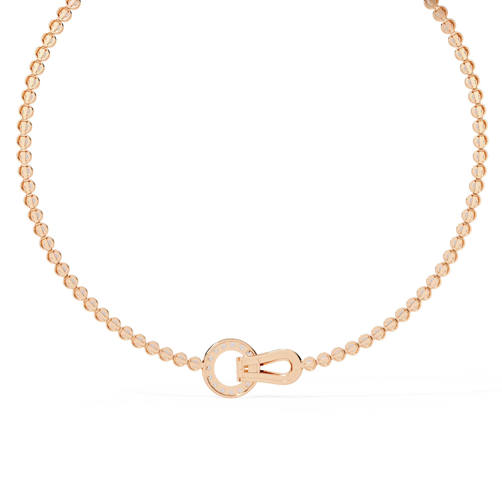 Love Interlock Tennis Necklace | 925 Sterling Silver