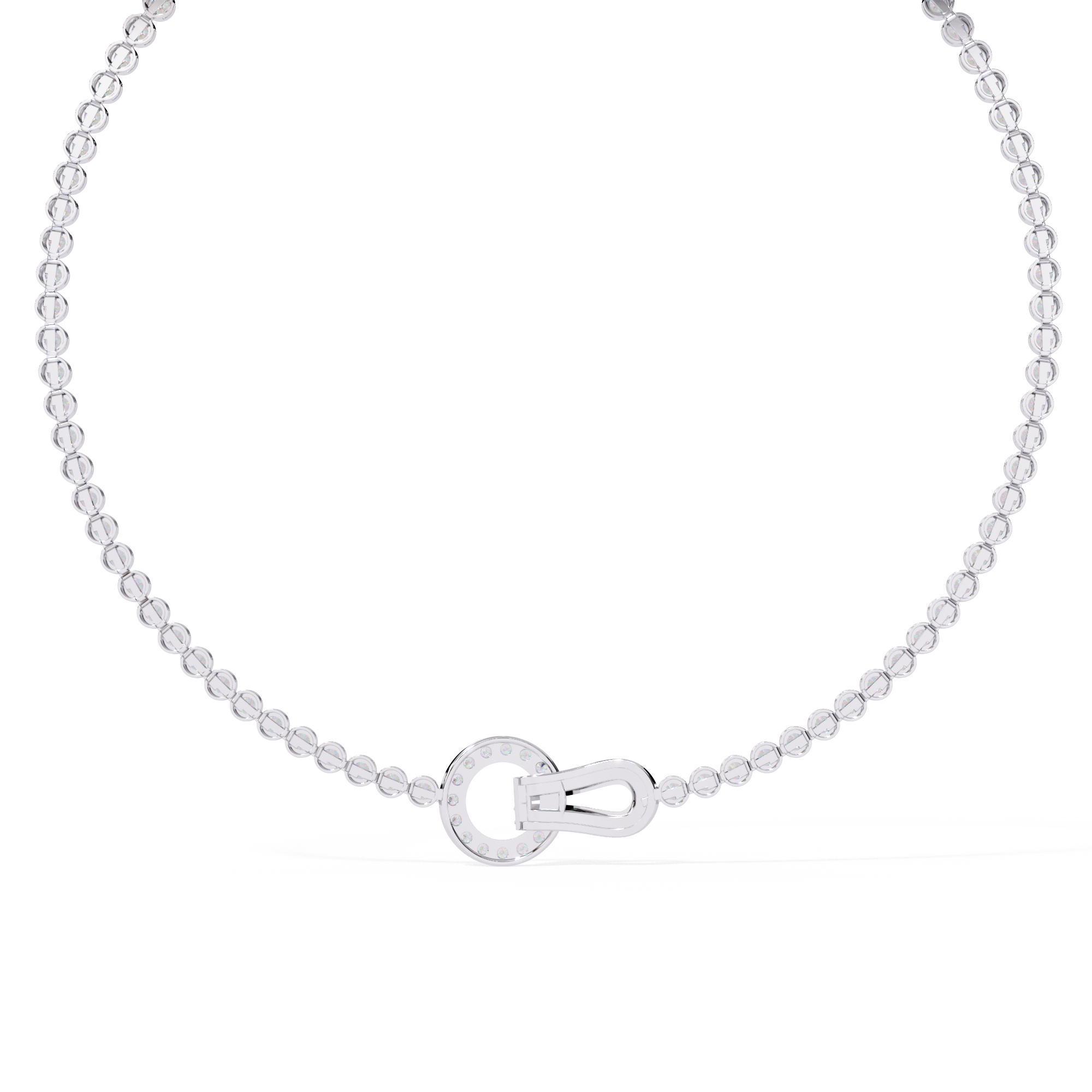 Love Interlock Tennis Necklace | 925 Sterling Silver