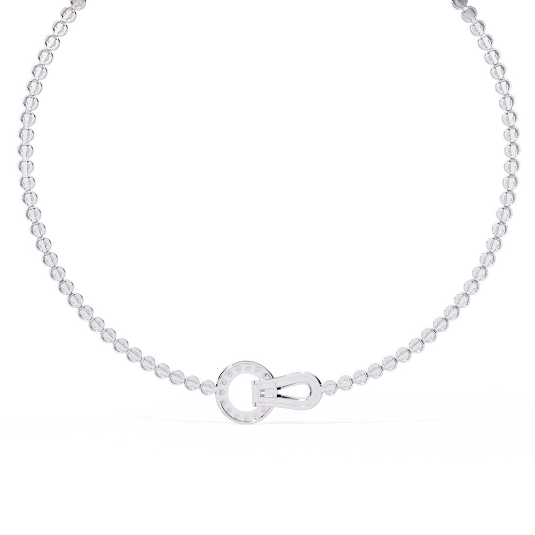 Love Interlock Tennis Necklace | 925 Sterling Silver