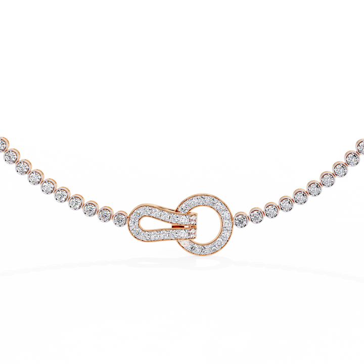 Love Interlock Tennis Necklace | 925 Sterling Silver