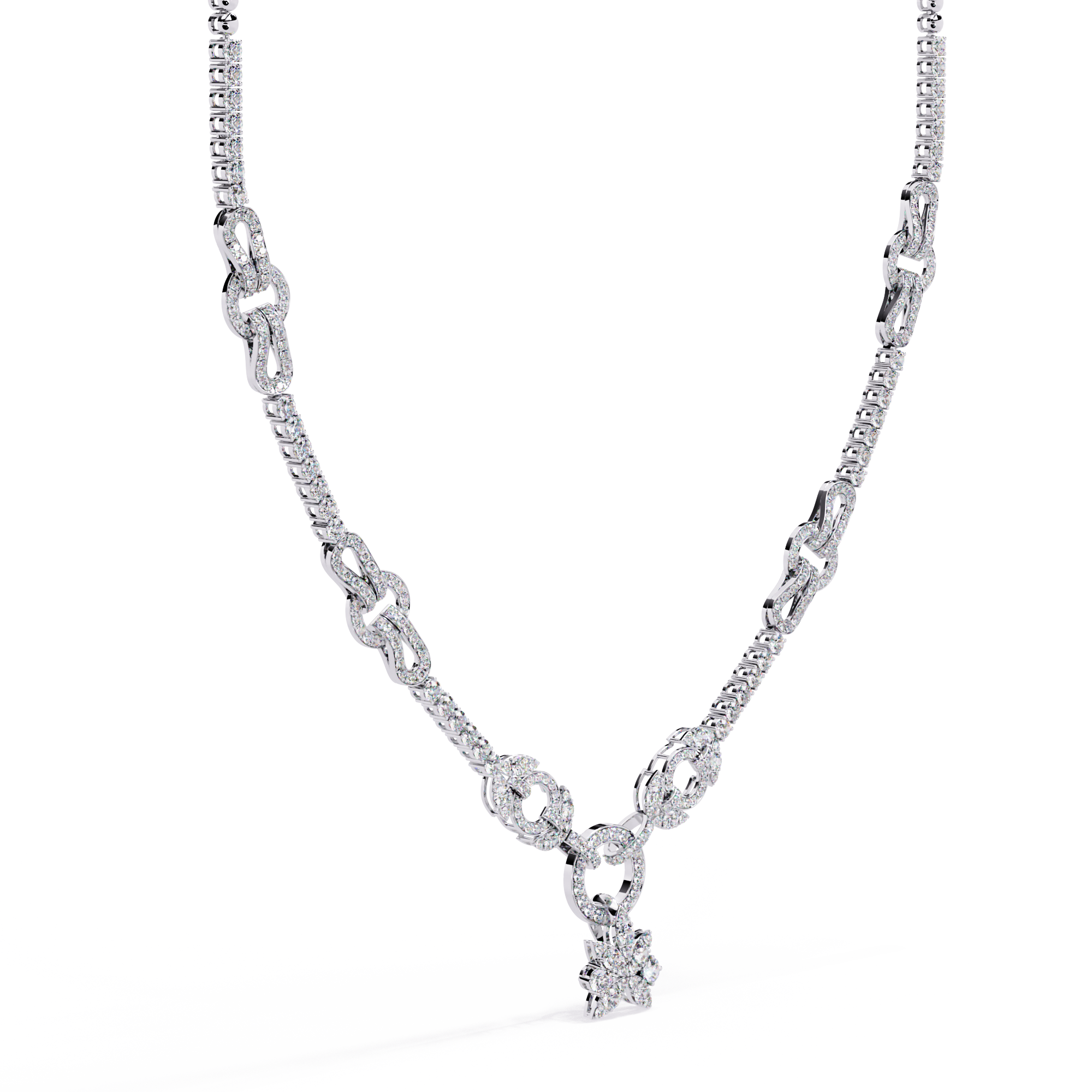 Eternal Knot Link Statement Necklace | 925 Sterling Silver