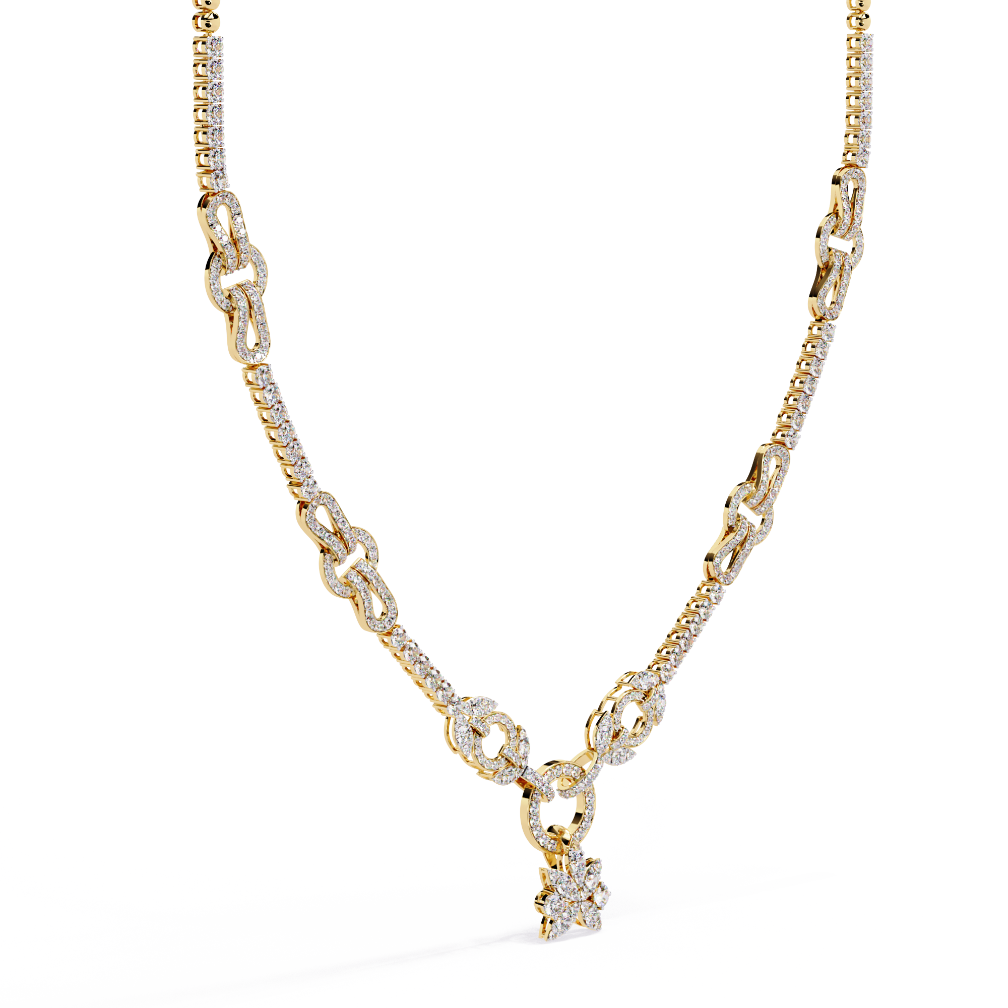 Eternal Knot Link Statement Necklace | 925 Sterling Silver