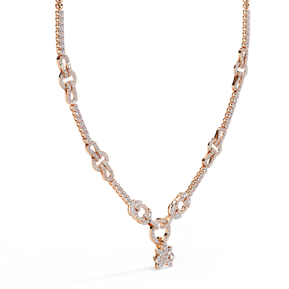 Eternal Knot Link Statement Necklace | 925 Sterling Silver
