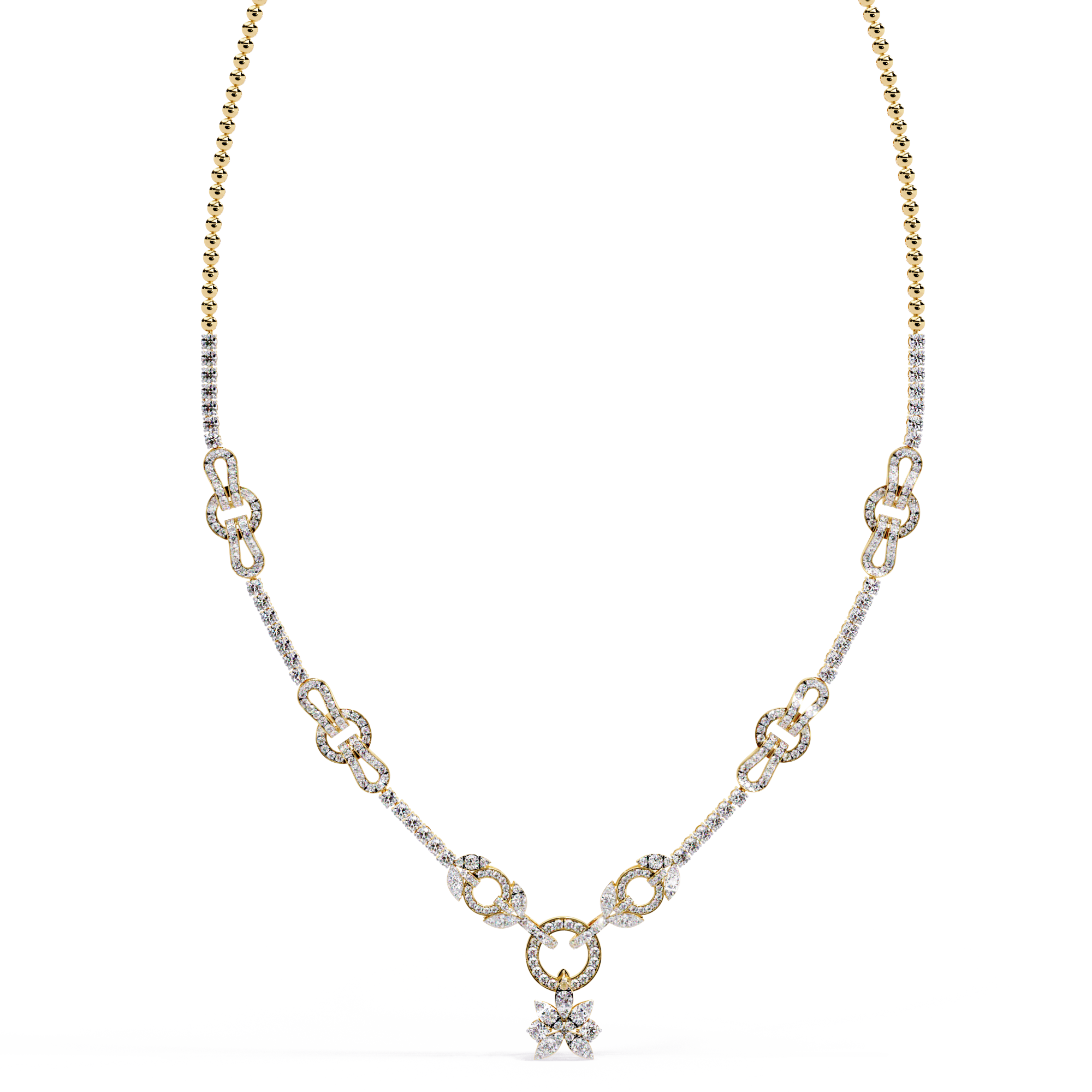 Eternal Knot Link Statement Necklace | 925 Sterling Silver