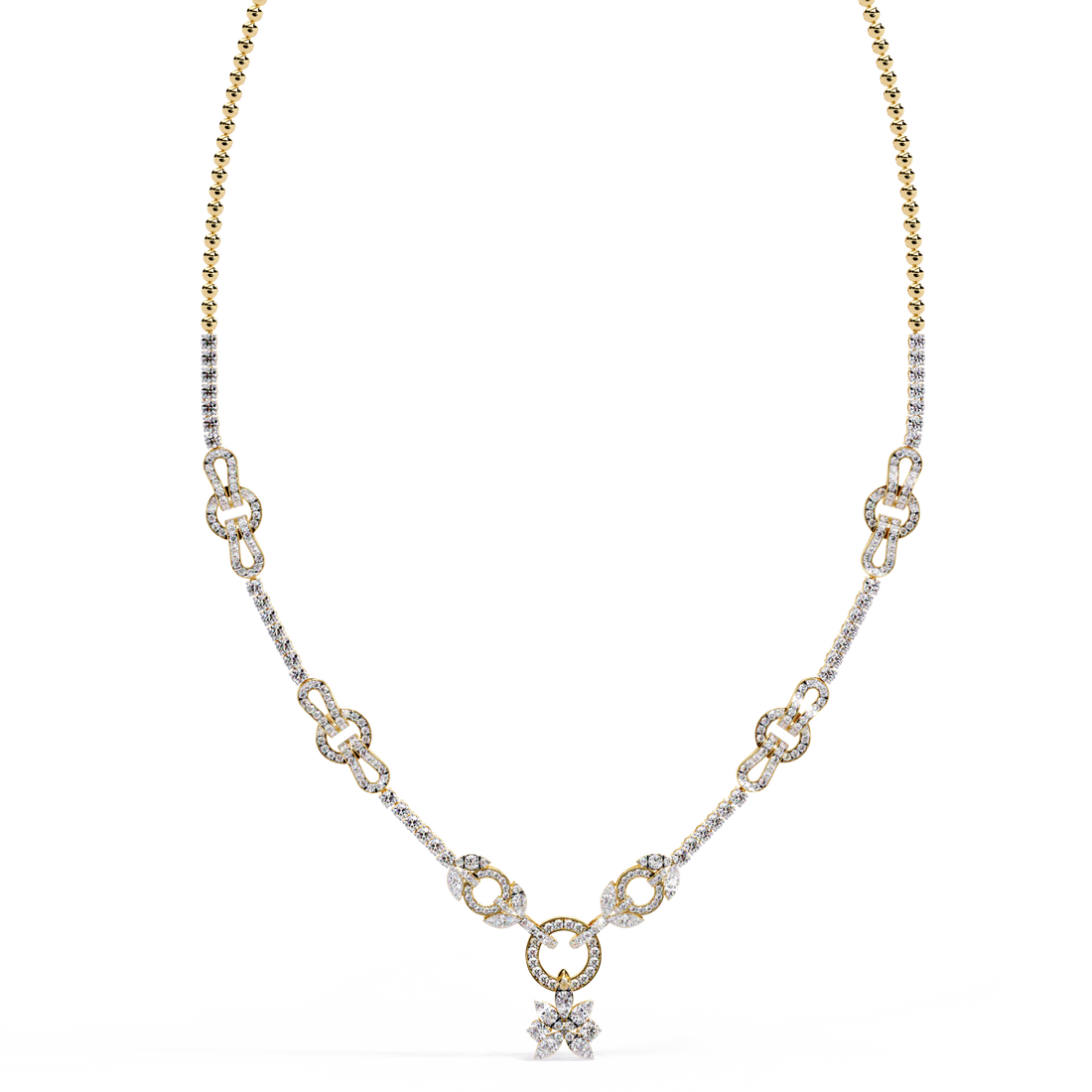Eternal Knot Link Statement Necklace | 925 Sterling Silver
