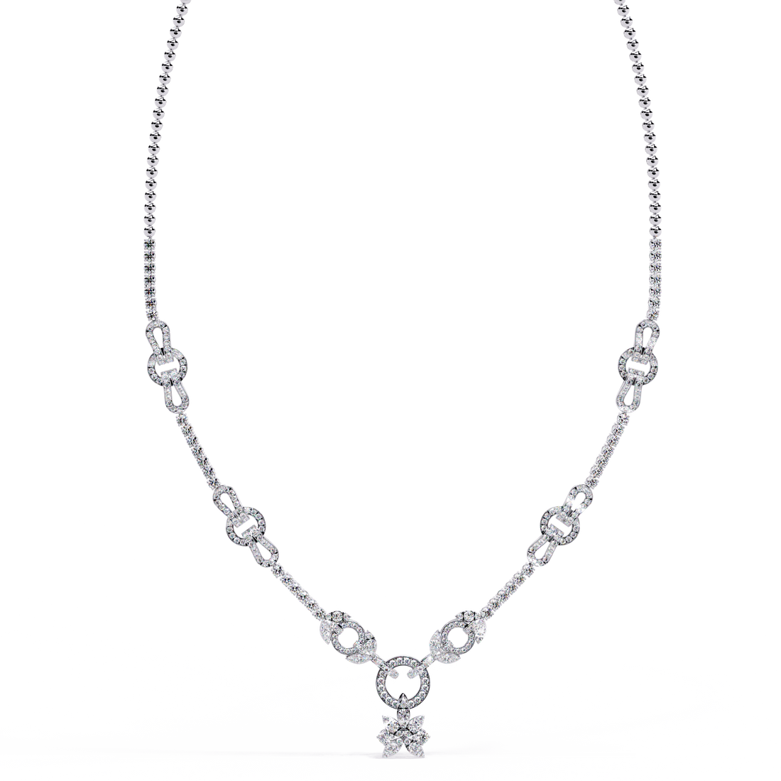 Eternal Knot Link Statement Necklace | 925 Sterling Silver