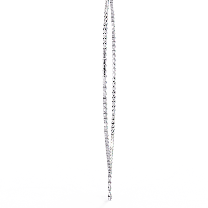 V-Drop Tennis Necklace | 925 Sterling Silver