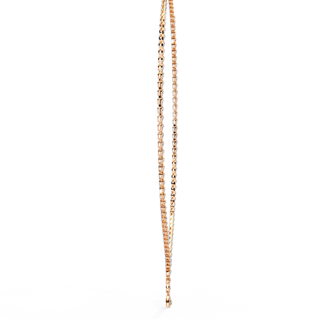 V-Drop Tennis Necklace | 925 Sterling Silver