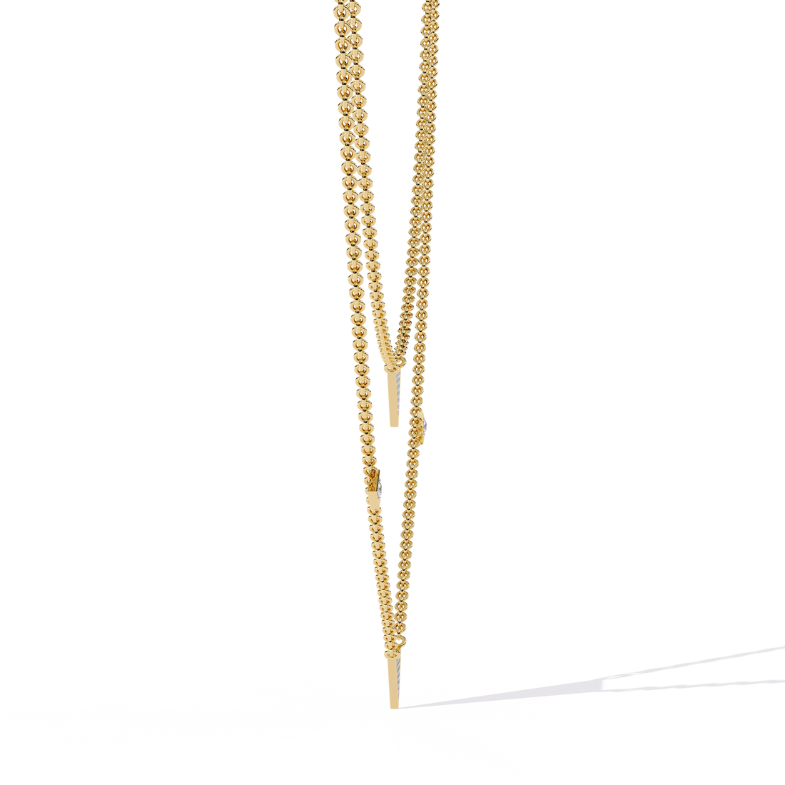 Layered Geometric Triangle Necklace | 925 Sterling Silver