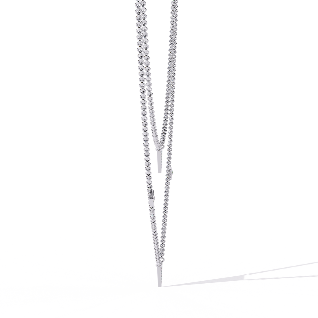 Layered Geometric Triangle Necklace | 925 Sterling Silver