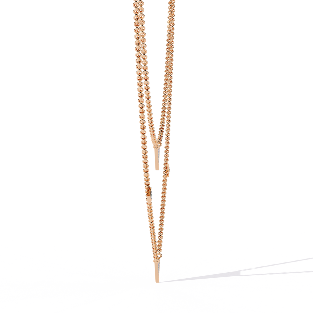 Layered Geometric Triangle Necklace | 925 Sterling Silver