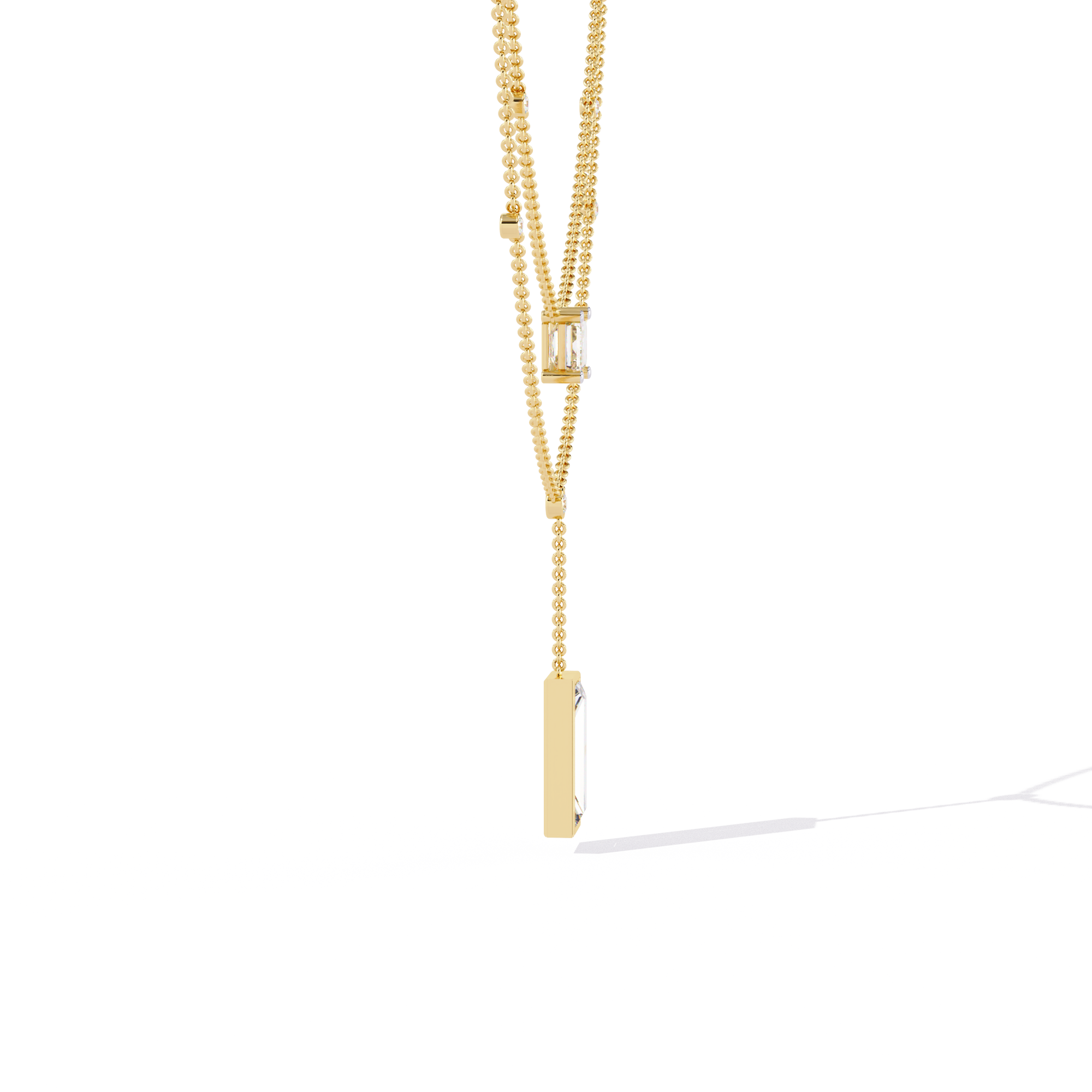 Classy Square 2-Layered Necklace | 925 Sterling Silver