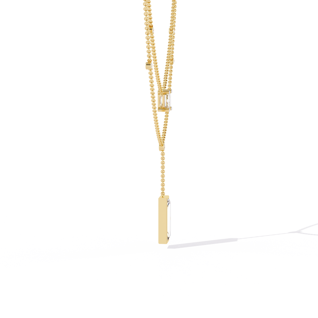 Classy Square 2-Layered Necklace | 925 Sterling Silver