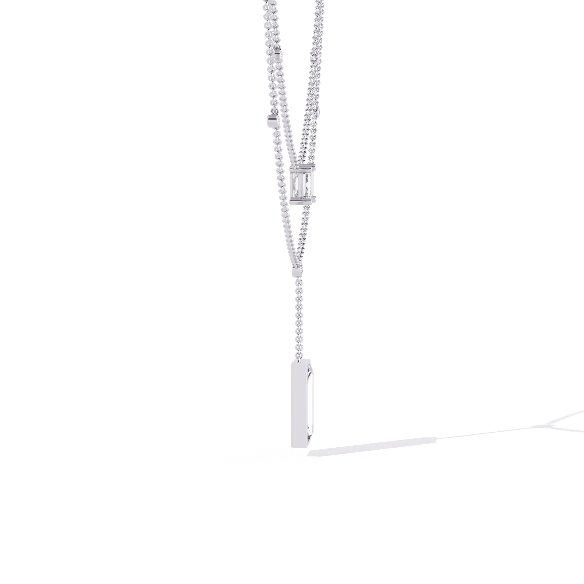 Classy Square 2-Layered Necklace | 925 Sterling Silver