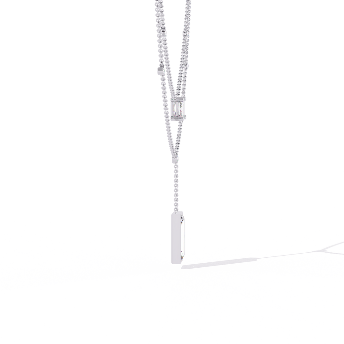 Classy Square 2-Layered Necklace | 925 Sterling Silver