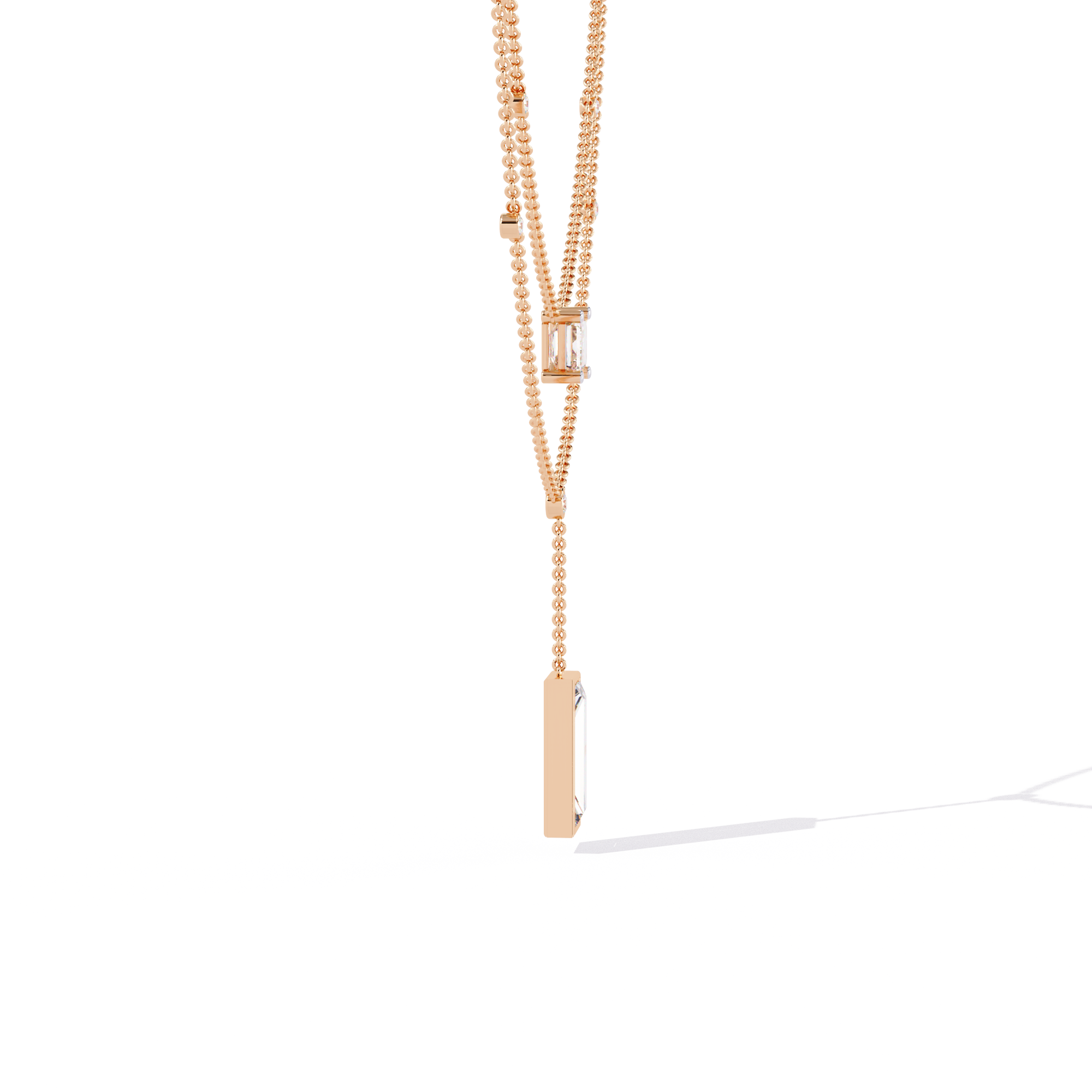 Classy Square 2-Layered Necklace | 925 Sterling Silver