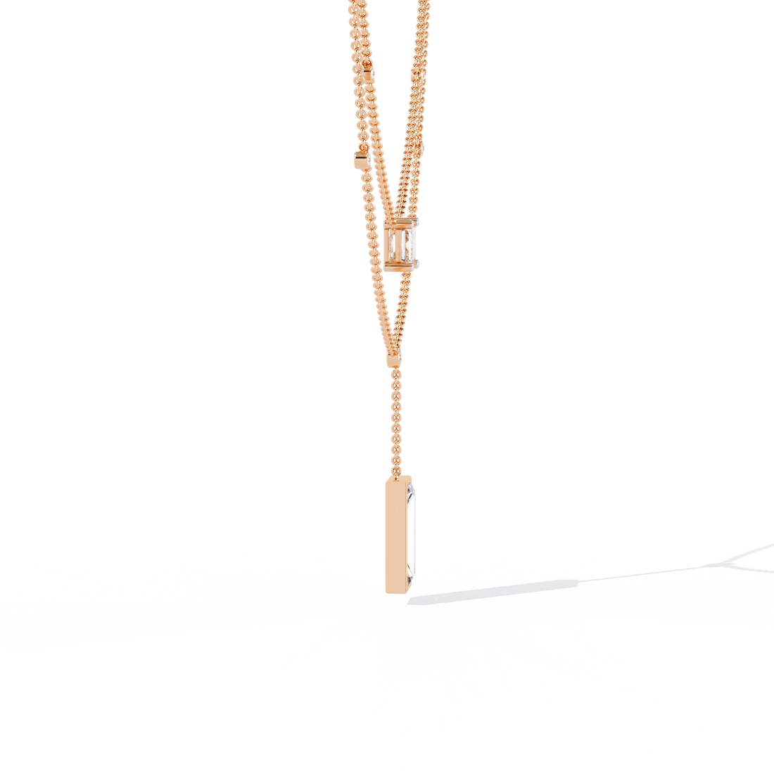 Classy Square 2-Layered Necklace | 925 Sterling Silver