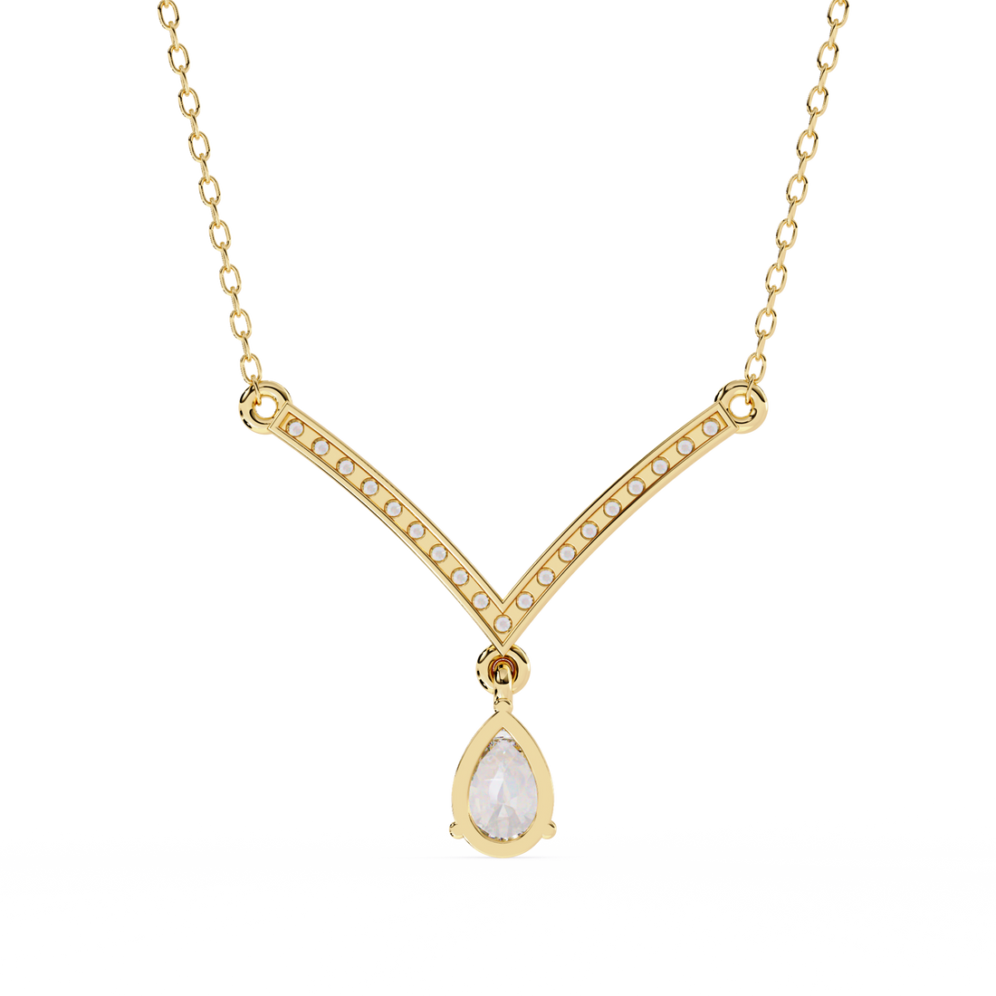 Alluring Dual Drop Diamond Necklace | 925 Sterling Silver