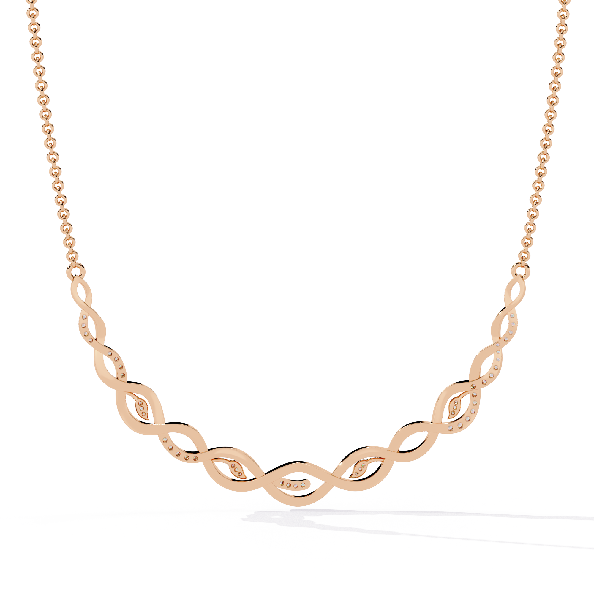 Twisted Vine Modern Necklace | 925 Sterling Silver