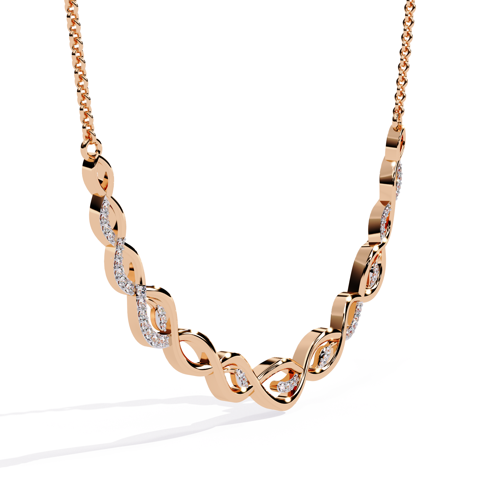 Twisted Vine Modern Necklace | 925 Sterling Silver
