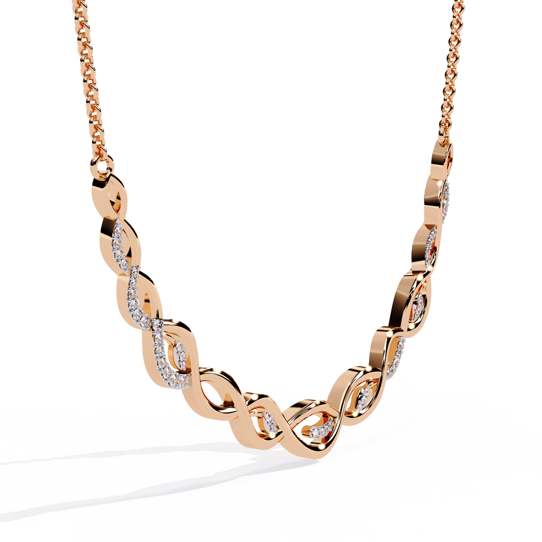 Twisted Vine Modern Necklace | 925 Sterling Silver