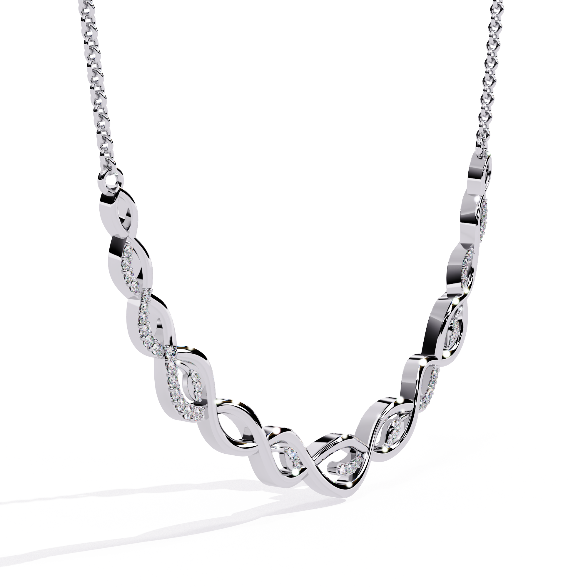 Twisted Vine Modern Necklace | 925 Sterling Silver