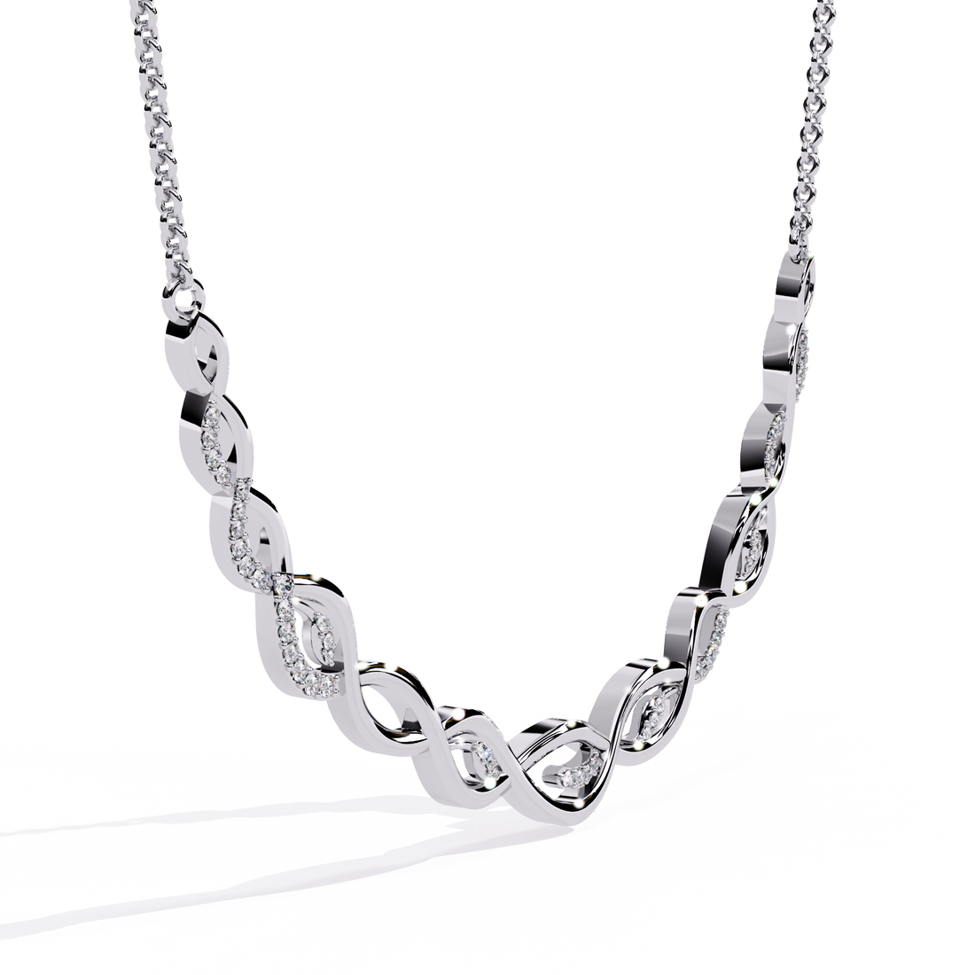 Twisted Vine Modern Necklace | 925 Sterling Silver