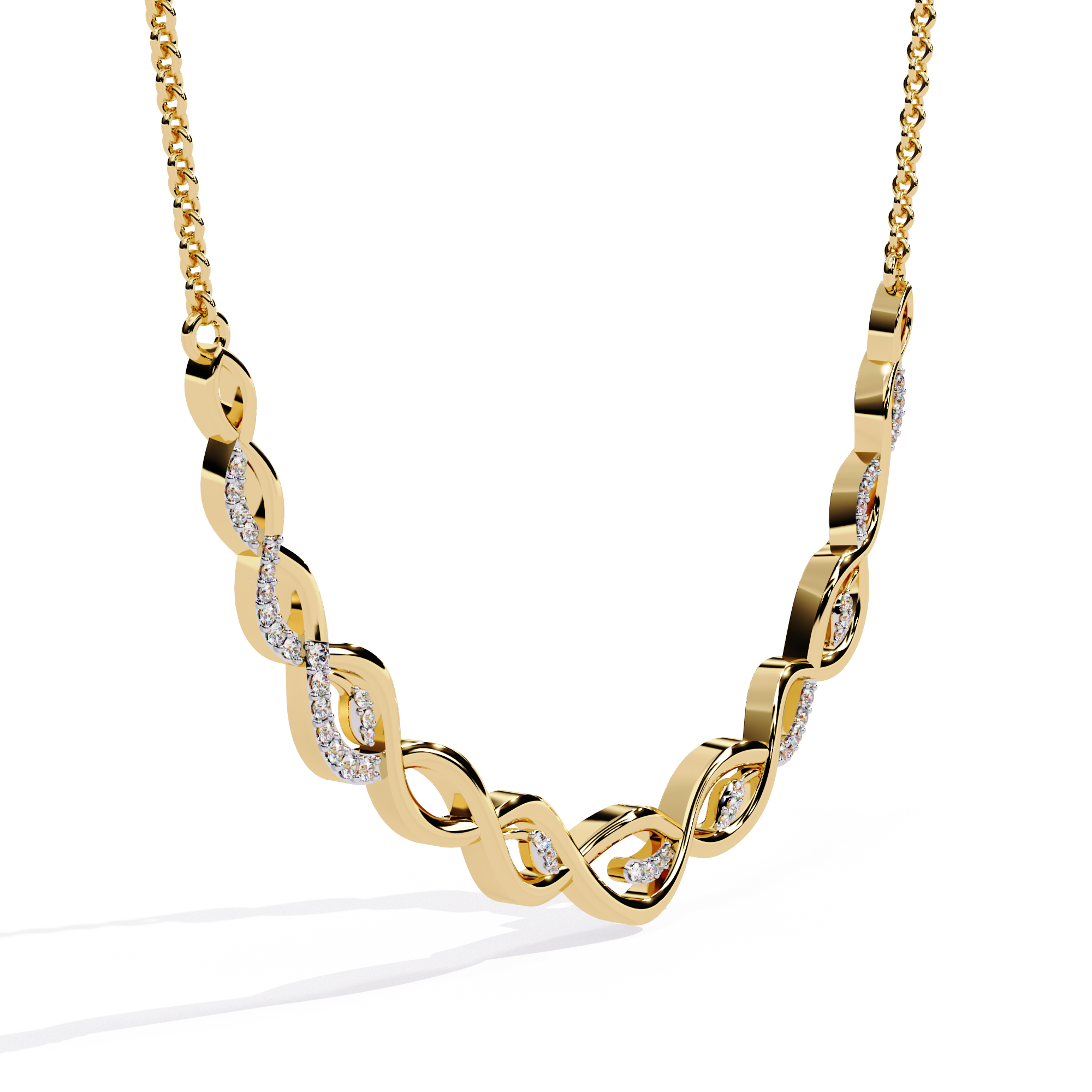 Twisted Vine Modern Necklace | 925 Sterling Silver