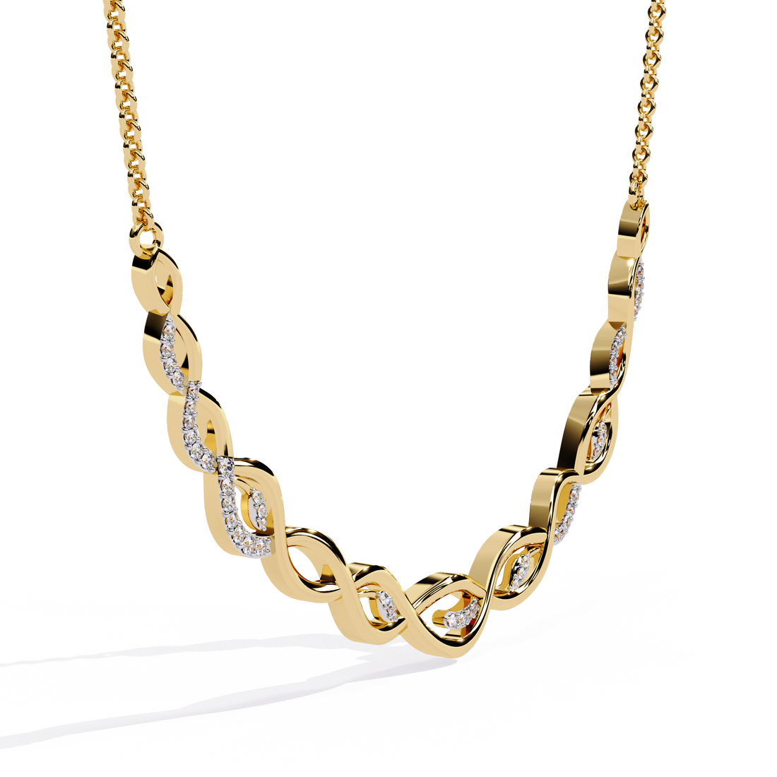 Twisted Vine Modern Necklace | 925 Sterling Silver