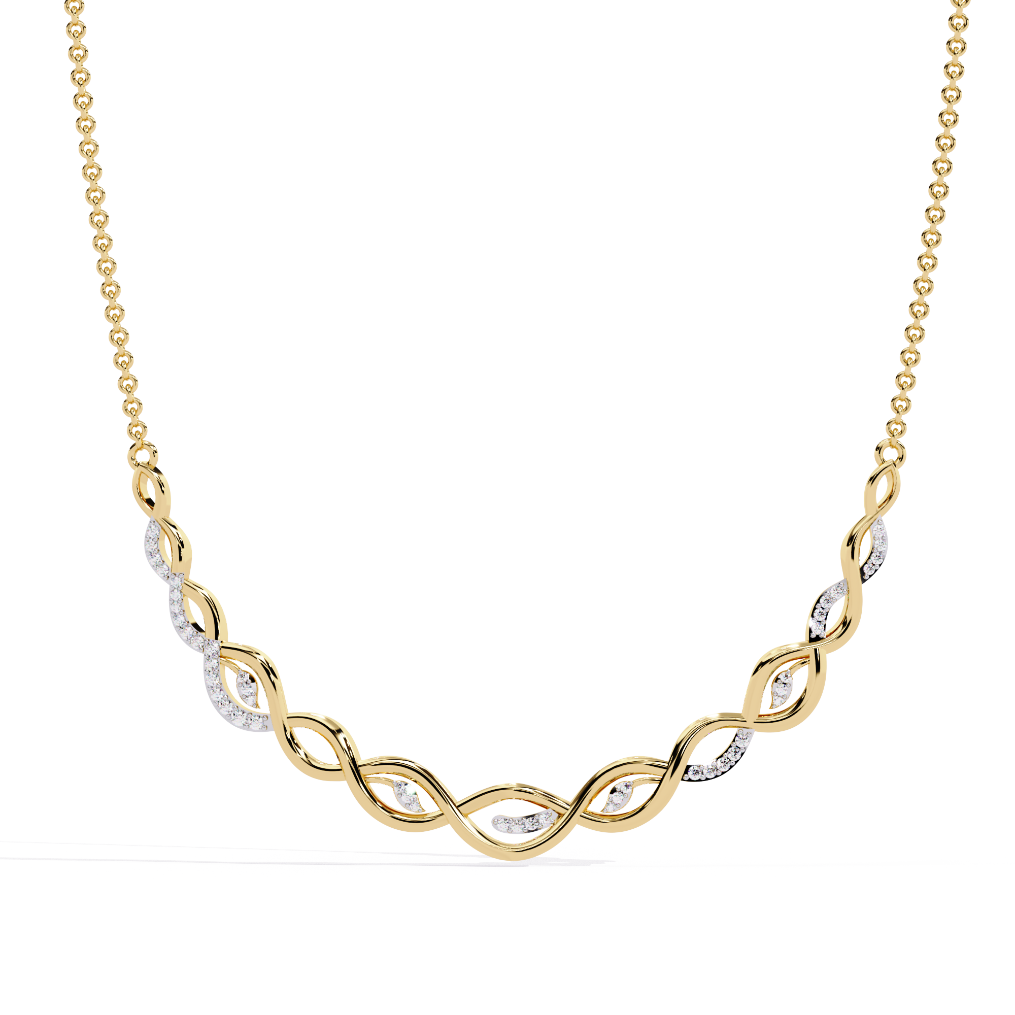 Twisted Vine Modern Necklace | 925 Sterling Silver