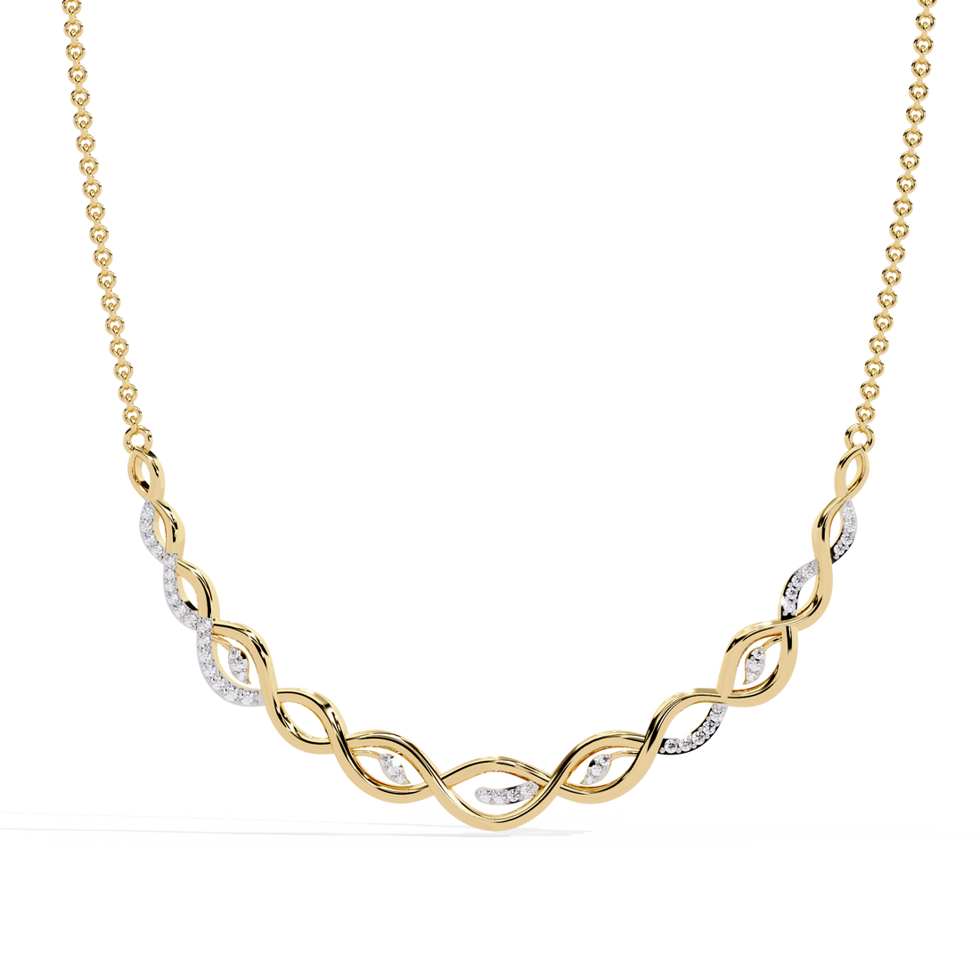 Twisted Vine Modern Necklace | 925 Sterling Silver