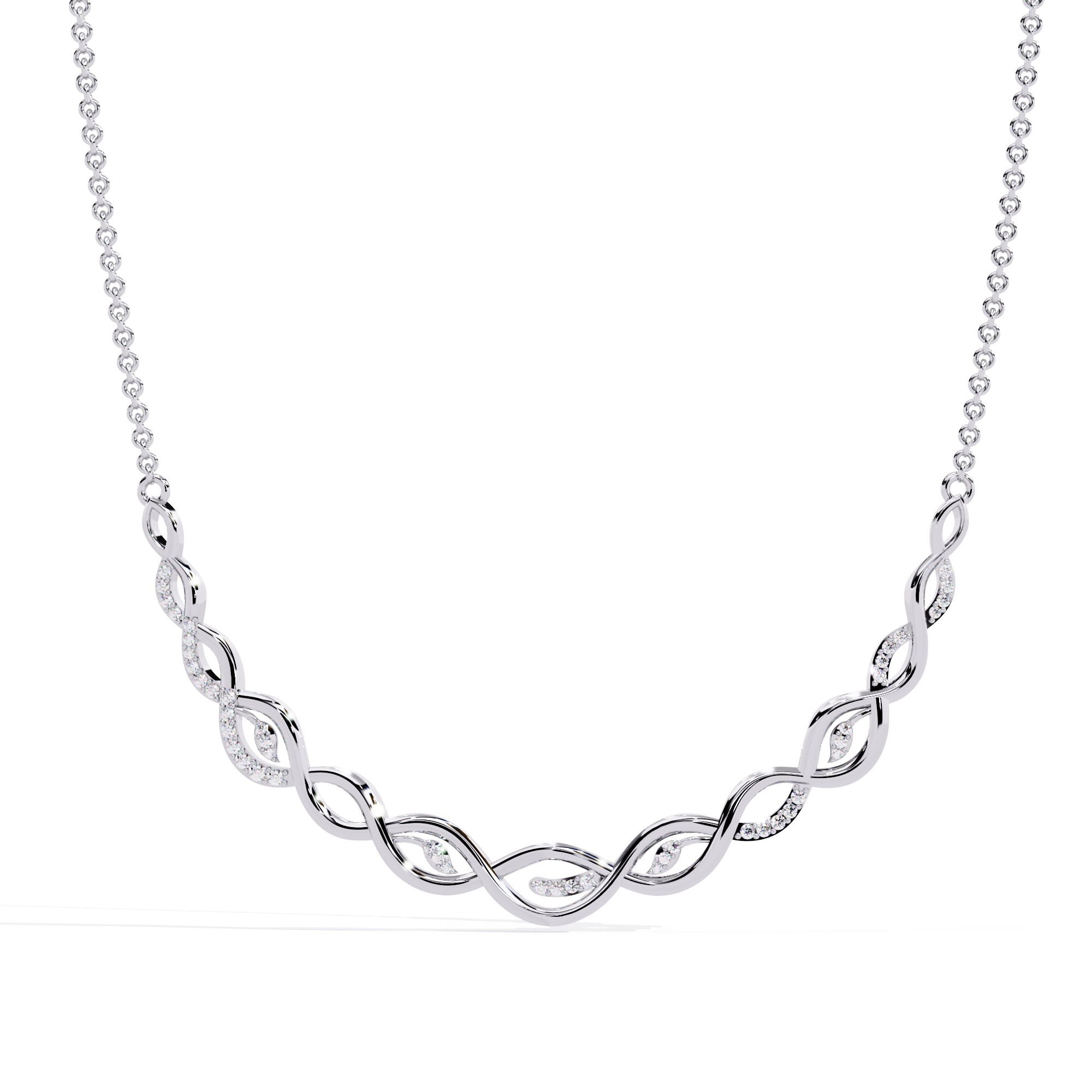 Twisted Vine Modern Necklace | 925 Sterling Silver