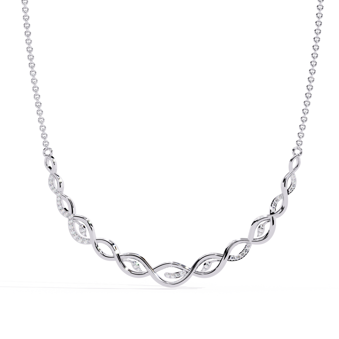 Twisted Vine Modern Necklace | 925 Sterling Silver