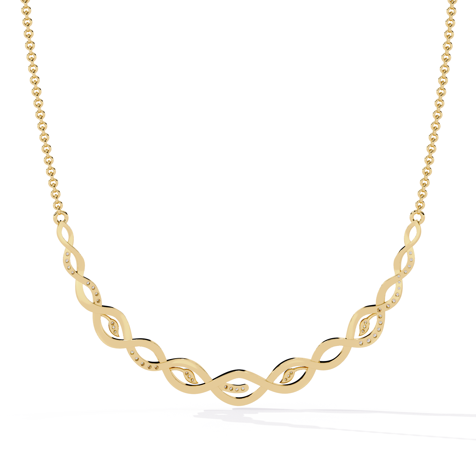 Twisted Vine Modern Necklace | 925 Sterling Silver
