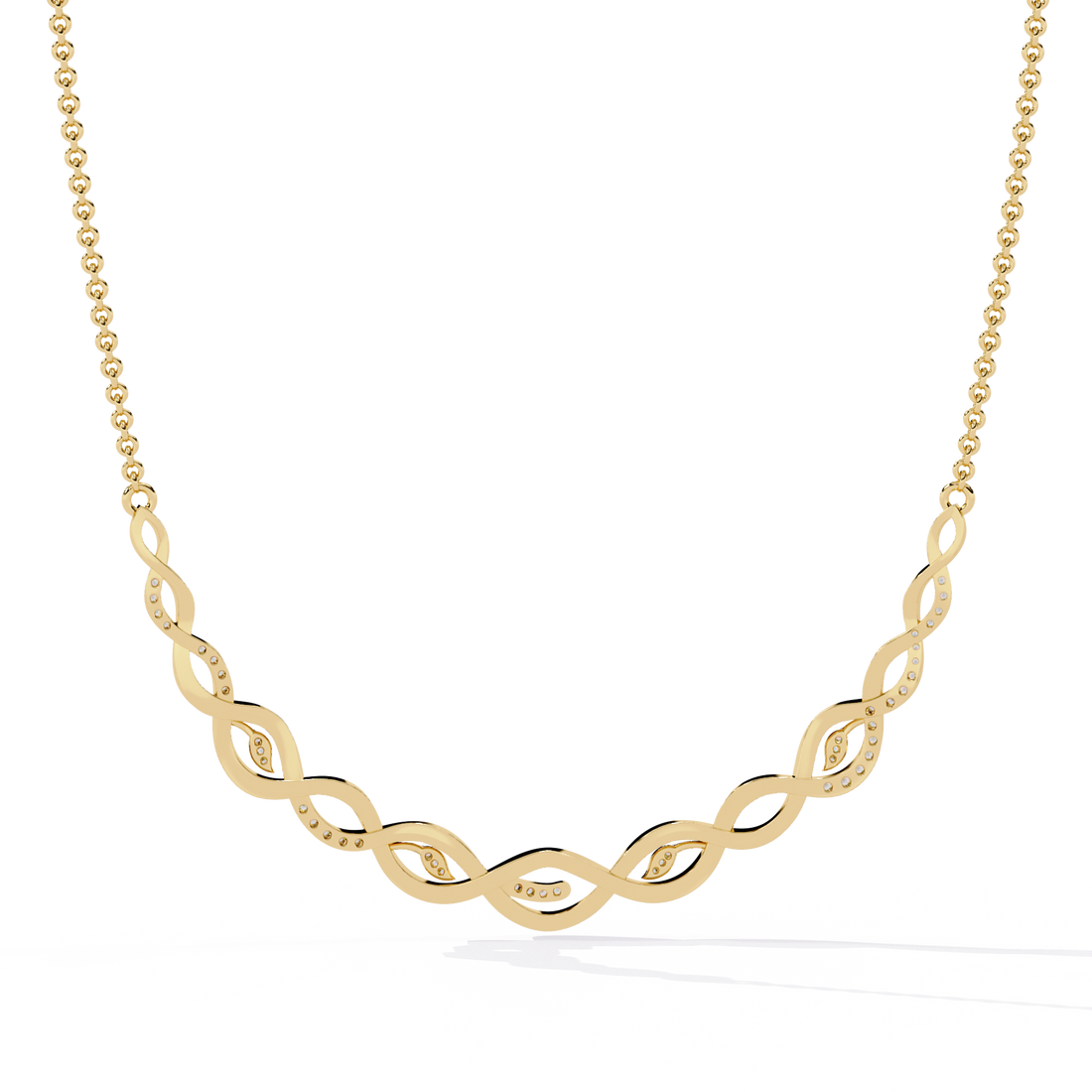 Twisted Vine Modern Necklace | 925 Sterling Silver