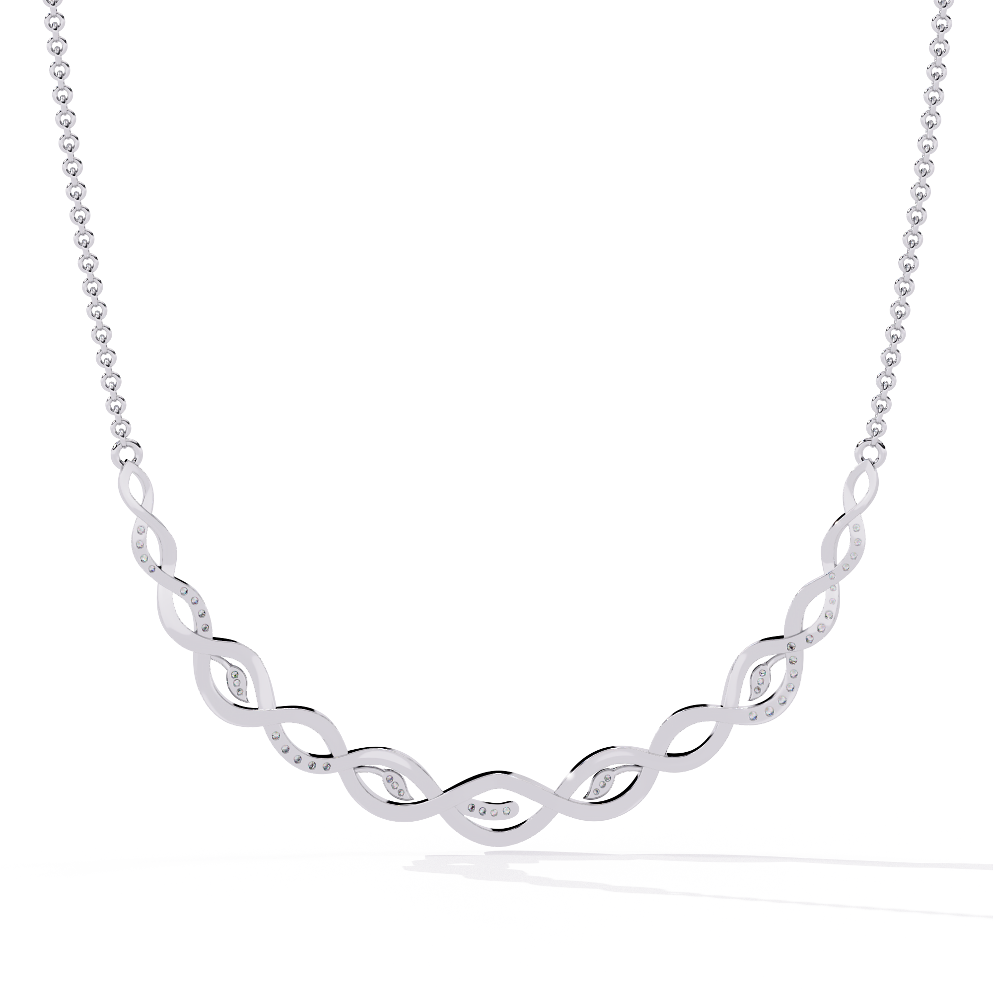 Twisted Vine Modern Necklace | 925 Sterling Silver