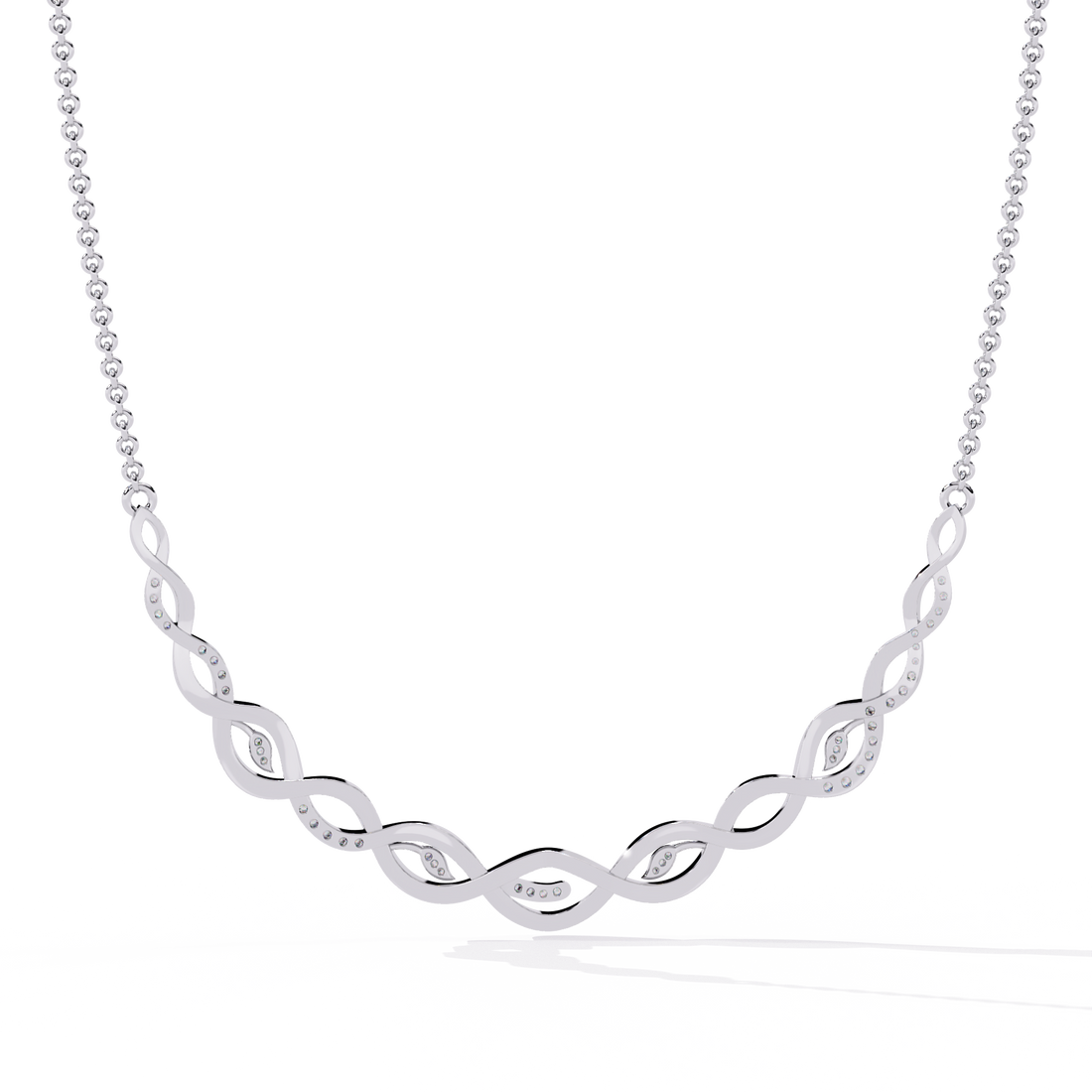 Twisted Vine Modern Necklace | 925 Sterling Silver