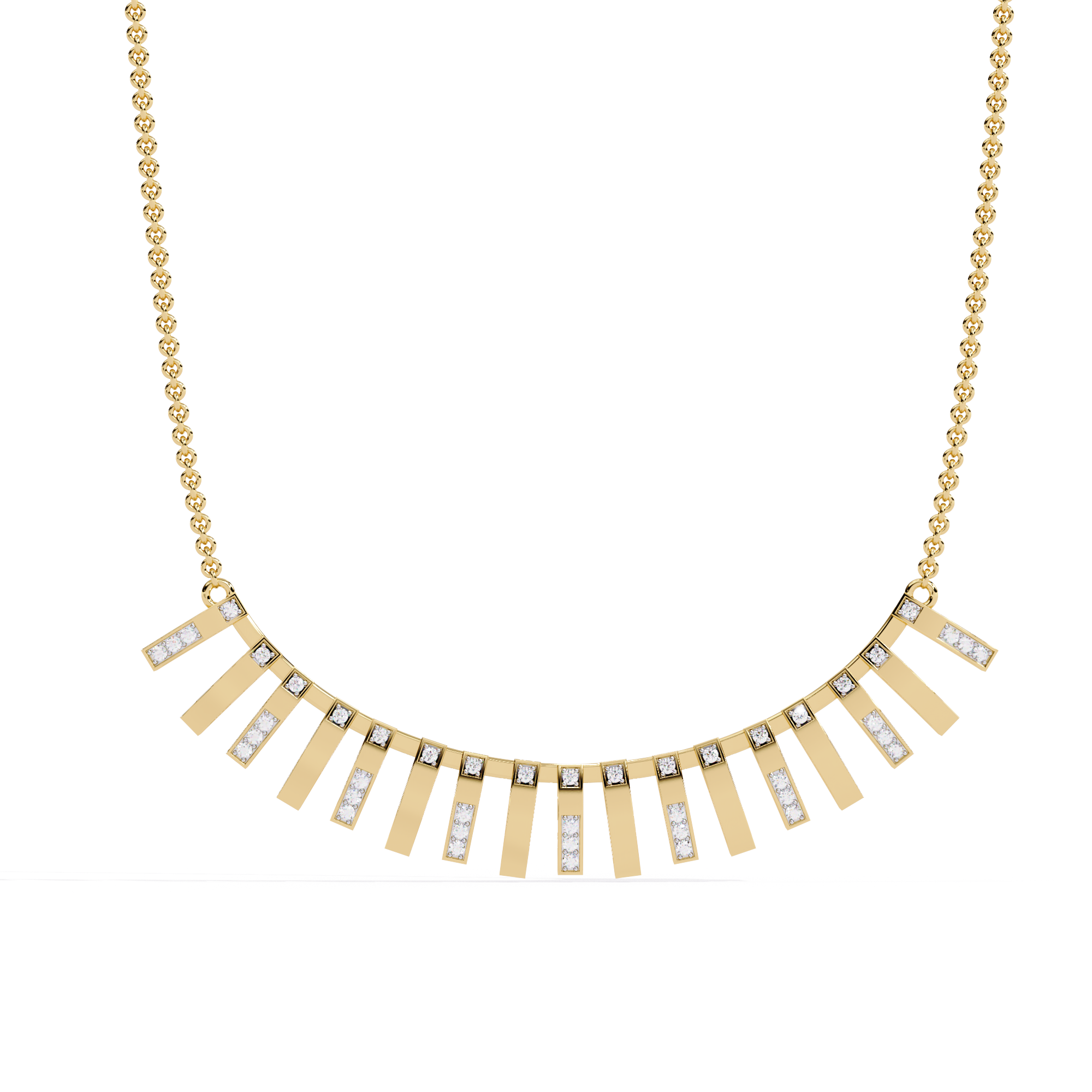 Radiant Fringe Bar Necklace | 925 Sterling Silver
