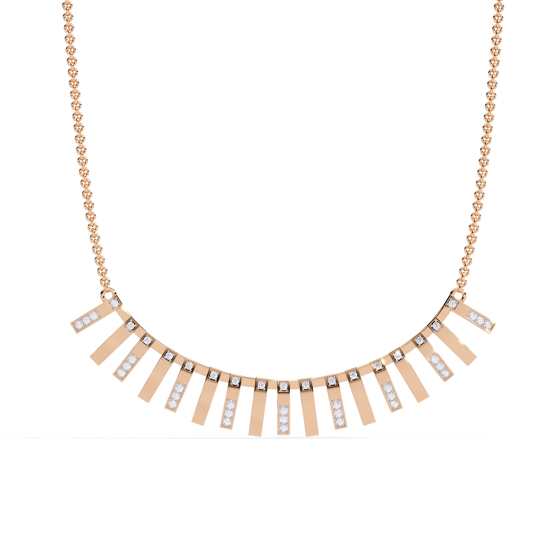 Radiant Fringe Bar Necklace | 925 Sterling Silver