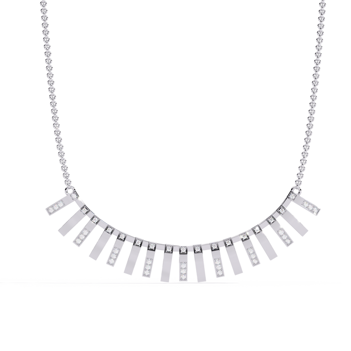 Radiant Fringe Bar Necklace | 925 Sterling Silver