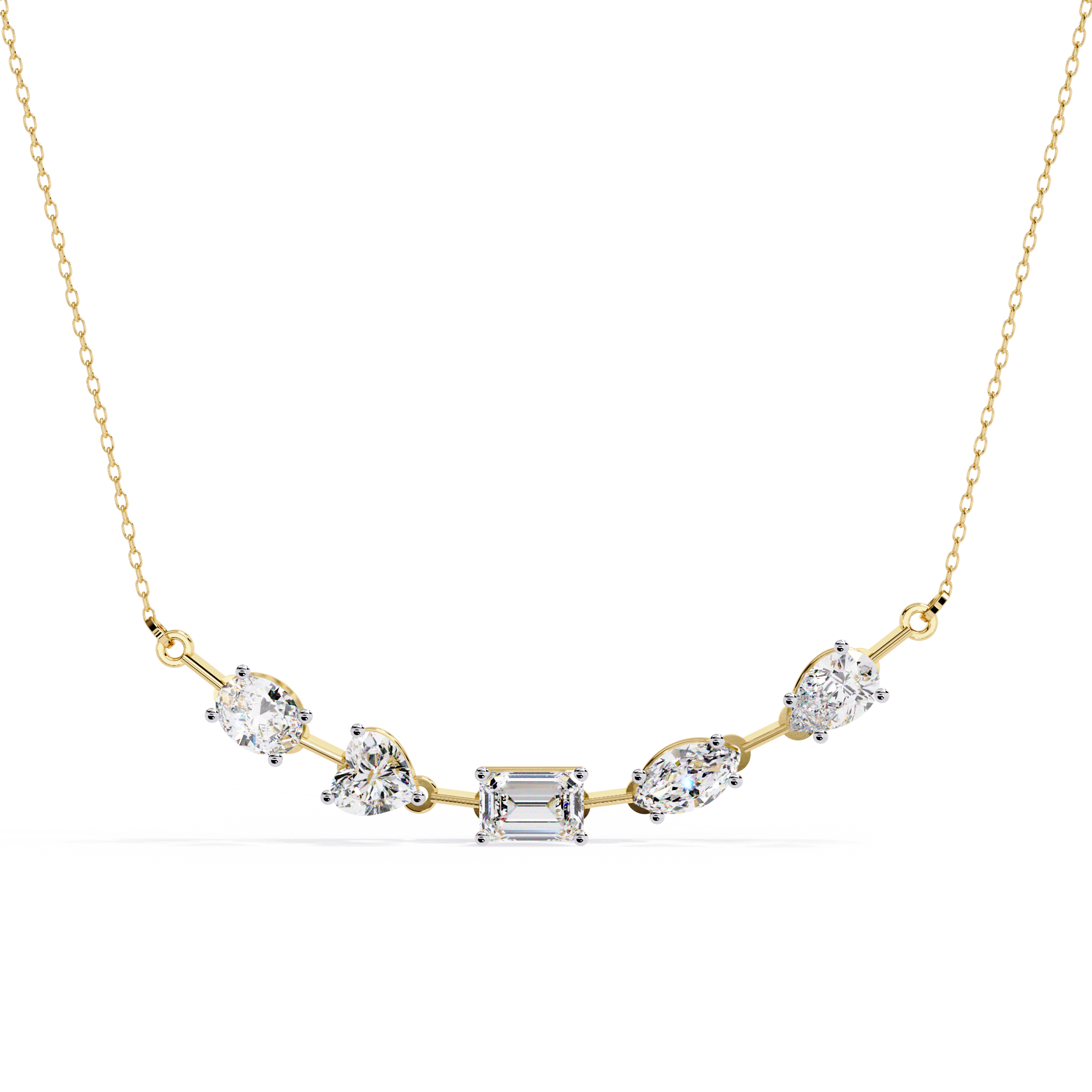 Radiant Mélange Mixed Shape Necklace