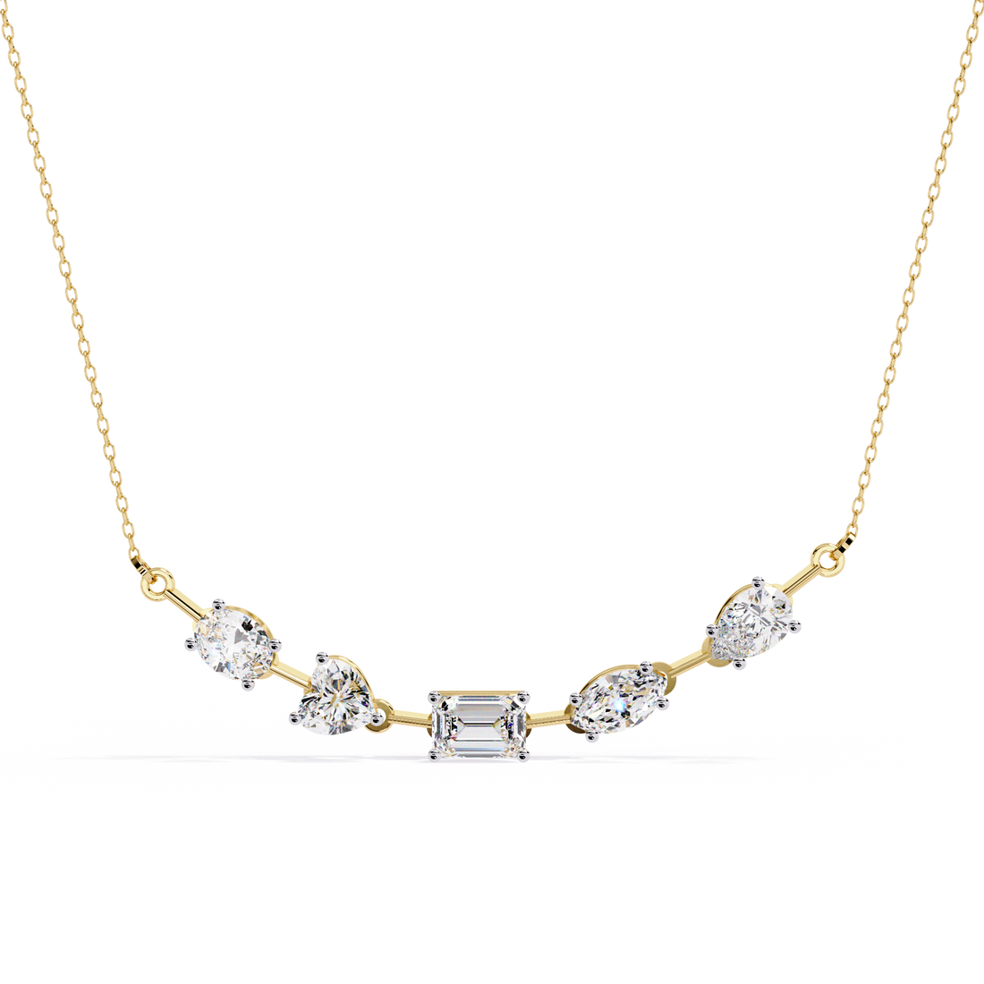 Radiant Mélange Mixed Shape Necklace