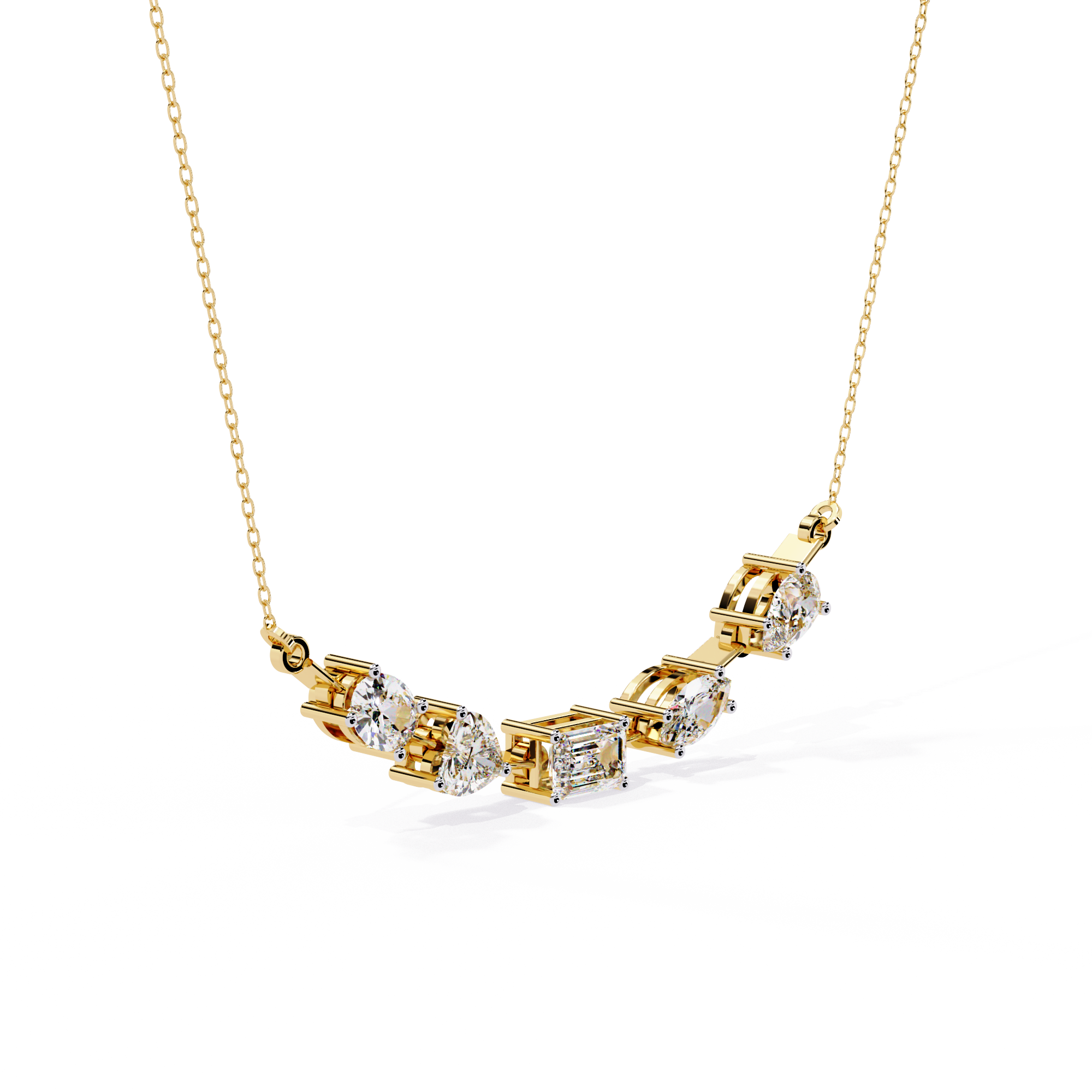 Radiant Mélange Mixed Shape Necklace