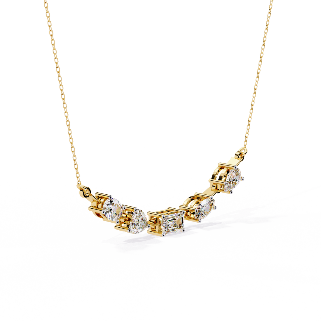 Radiant Mélange Mixed Shape Necklace
